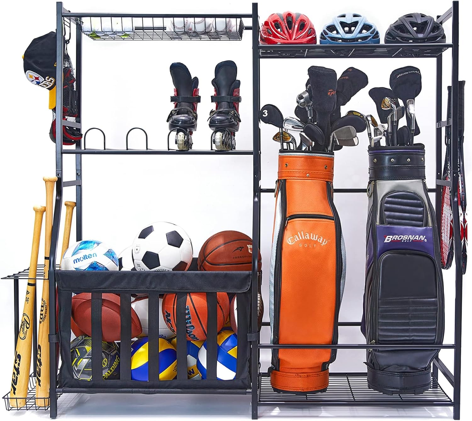 Golf Equipment Garage Organizer - Estante de Almacenamiento para Equipos Deportivos