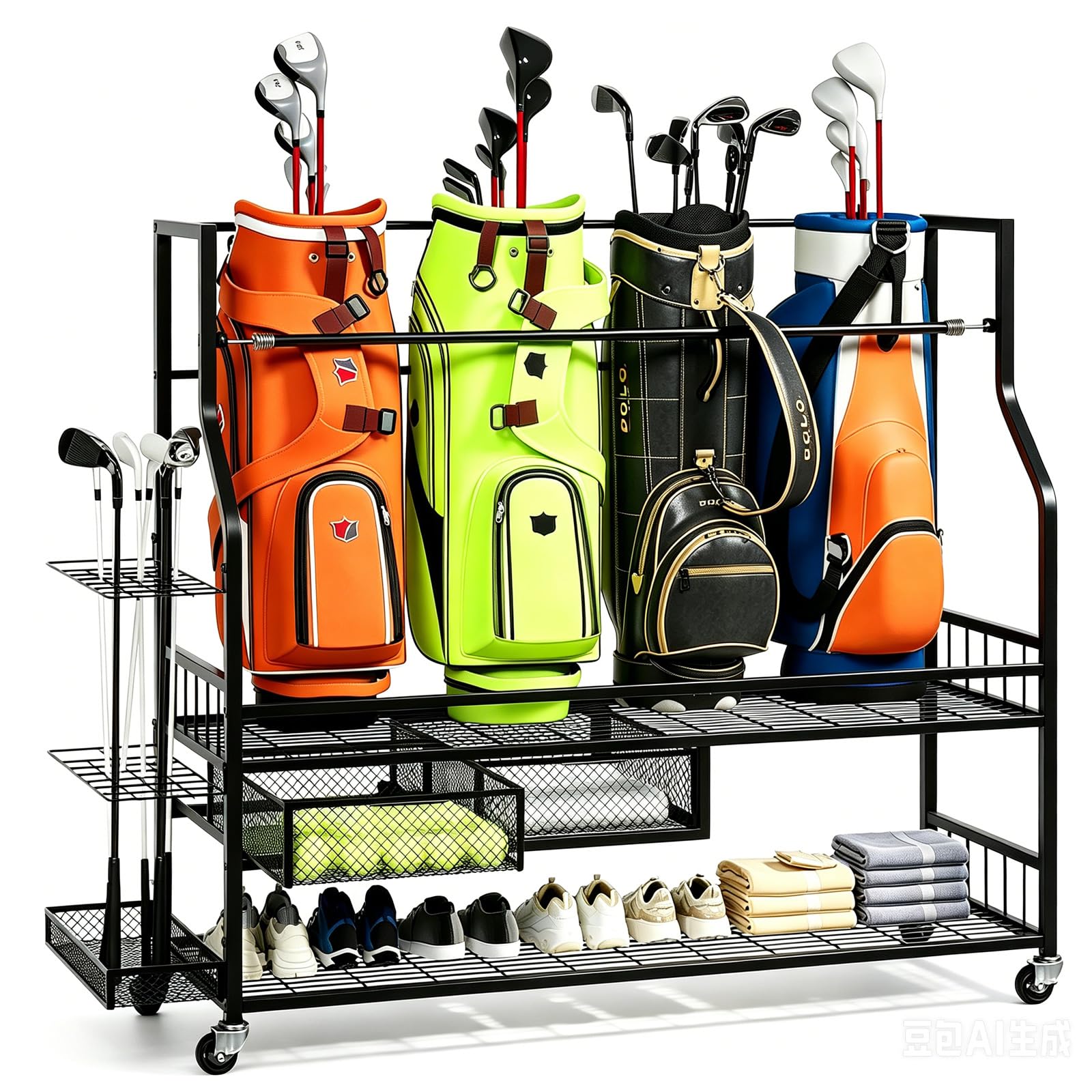 Golf Equipment Garage Organizer - Organizador de bolsas de golf para