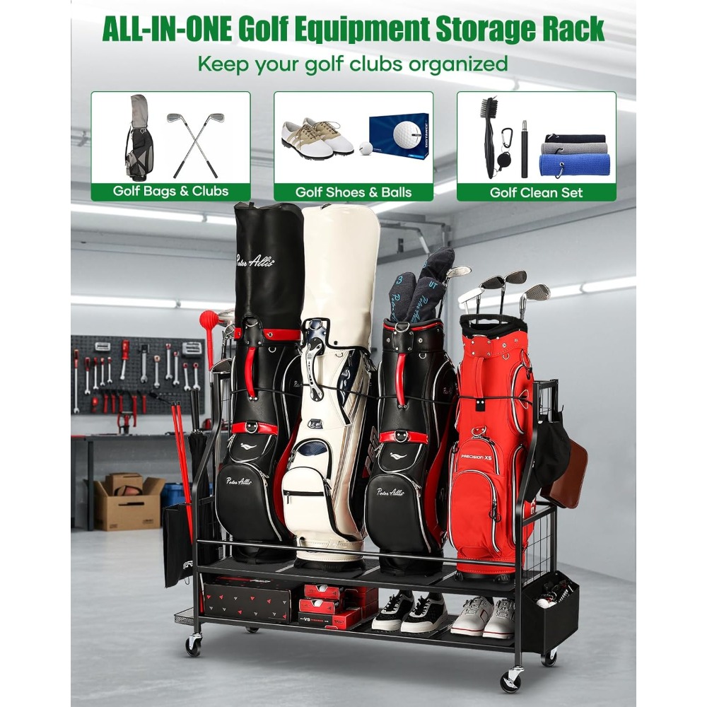 Soporte de Almacenamiento para - Golf Equipment Garage Organizer reseña y precio