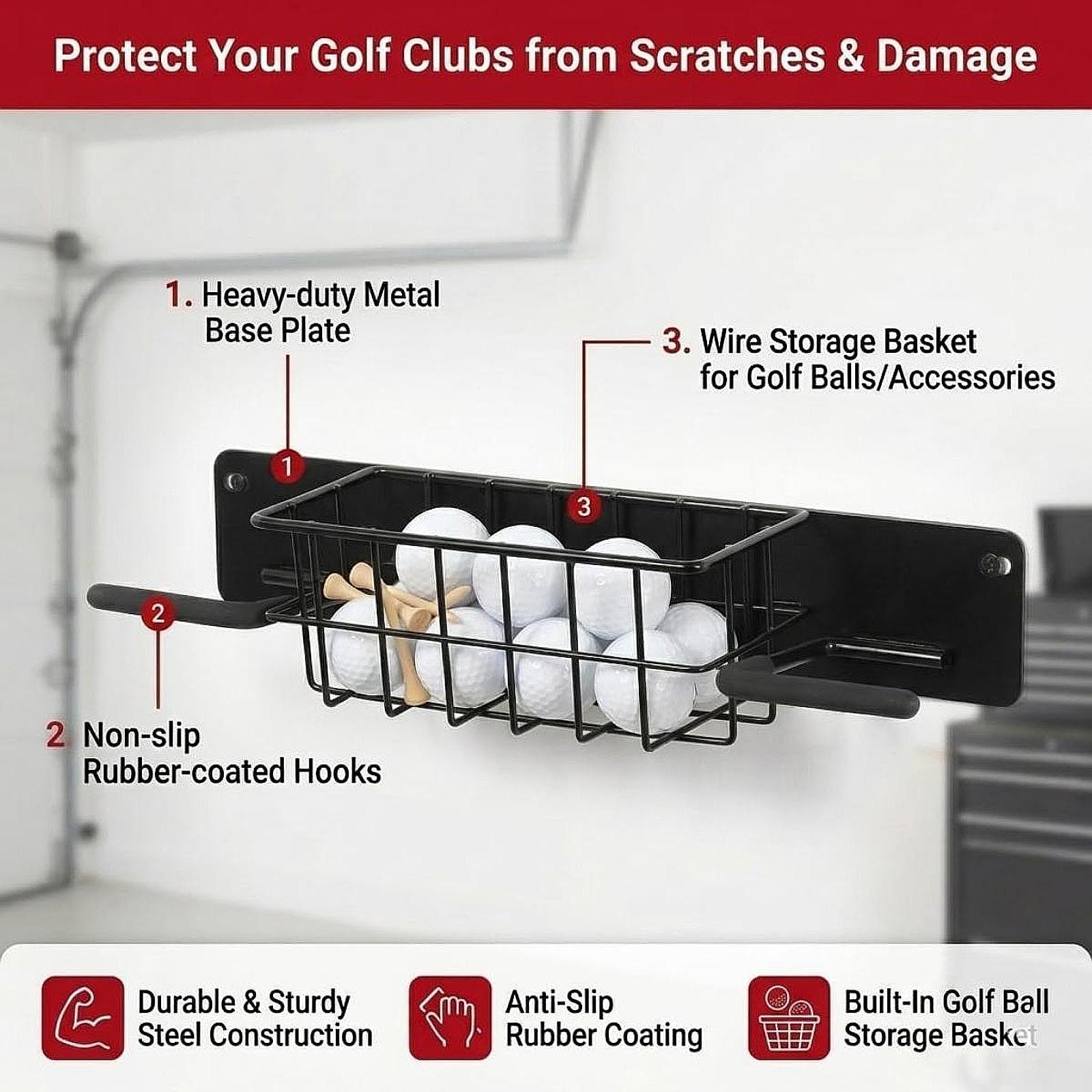 Soporte de Pared para Equipo d - Golf Equipment Garage Organizer reseña y precio
