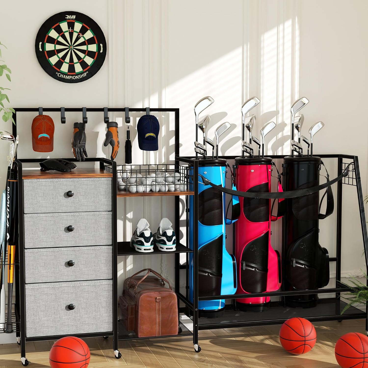Soporte de Almacenamiento Extr - Golf Equipment Garage Organizer reseña y precio