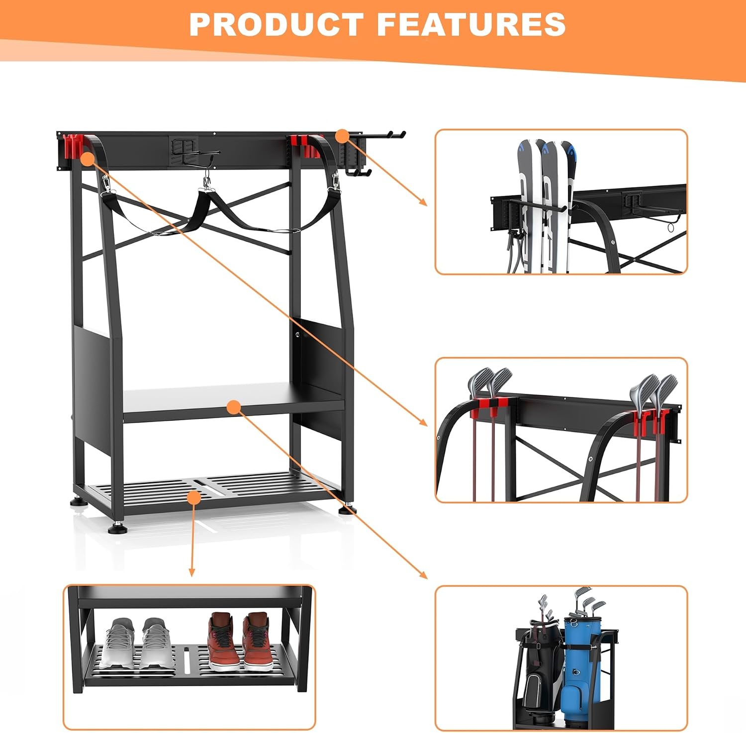 Organizador de Bolsas de Golf  - Golf Equipment Garage Organizer reseña y precio