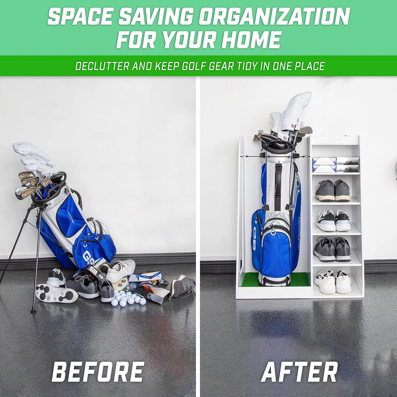 Soporte de Almacenamiento para - Golf Equipment Garage Organizer reseña y precio