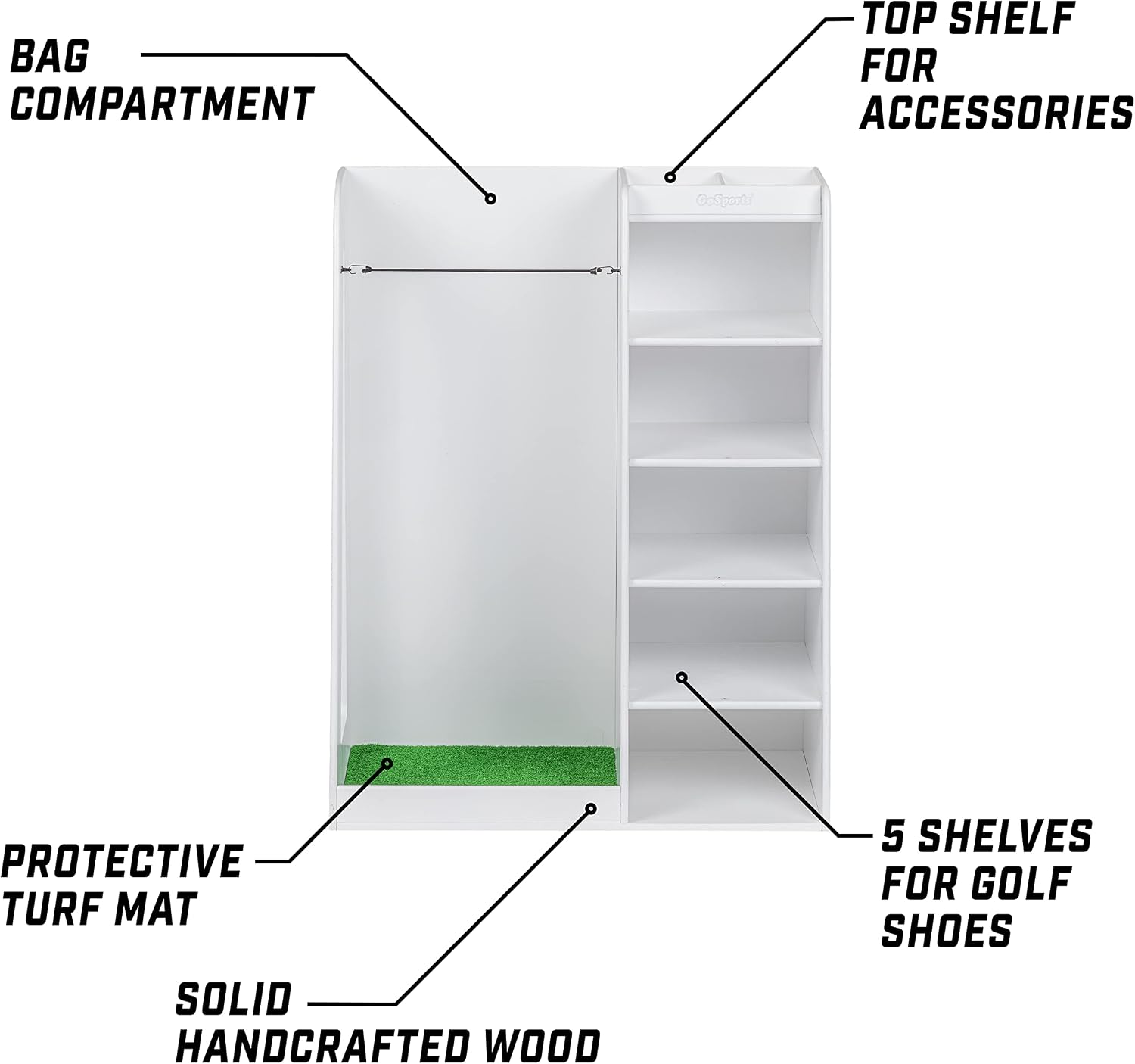 Soporte de Almacenamiento para - Golf Equipment Garage Organizer reseña y precio