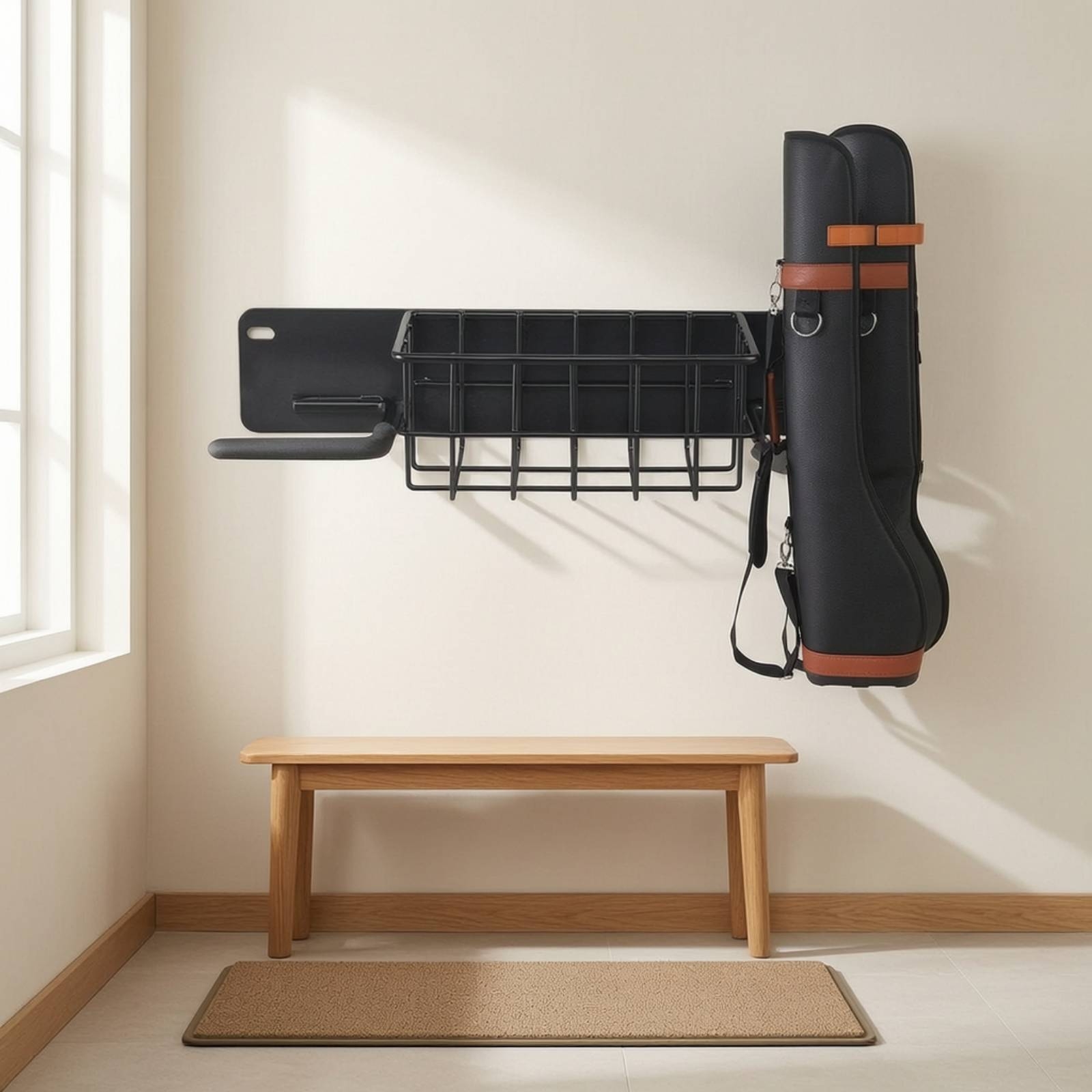 Soporte de Pared para Palos de - Golf Equipment Garage Organizer reseña y precio