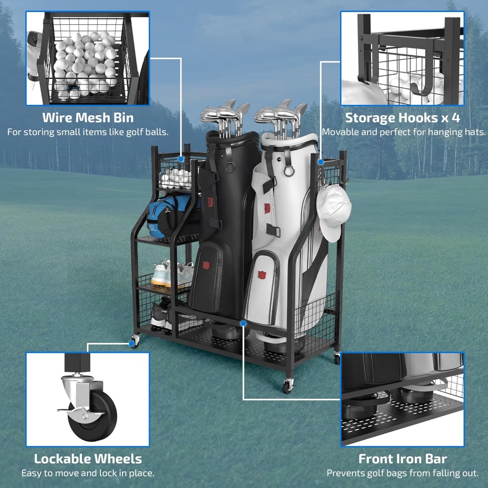 Soporte Extra Grande para Bols - Golf Equipment Garage Organizer reseña y precio